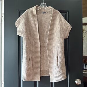 Vince Cream Open-Front Cardigan